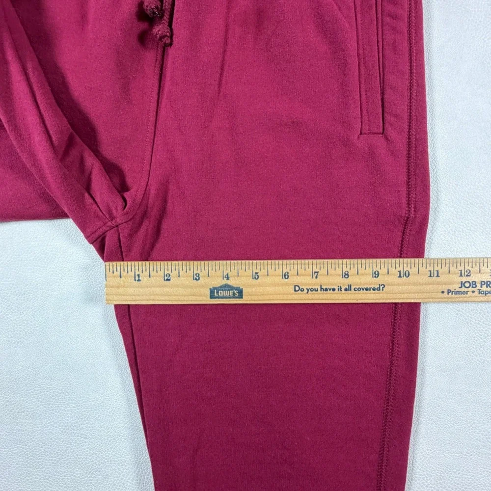 The North Face Mens Small Circular Design Jogger Sweatpants Burgundy Red